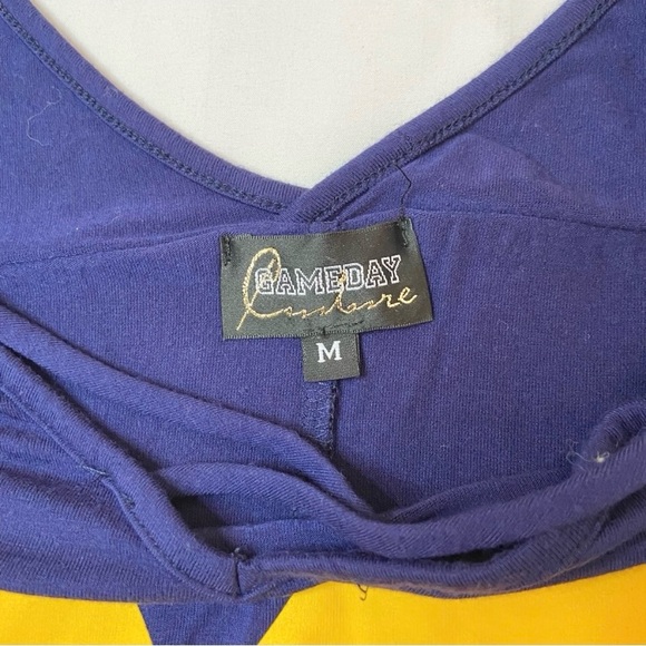 Michigan Gameday Couture Goal Getter Cross Neck Top Navy Women's Medium - Picture 5 of 7